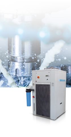 machine tool chillers, industrial chillers, water cooling, water chillers, cnc cooling, tool cooling, efficient temperature control
