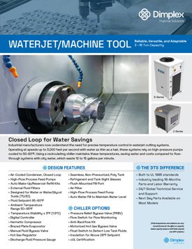 machine tool chillers, metal cutting chillers, metal forming, grinders, waterjet cutting, plasma cutting, bending, stamping, metal works chillers