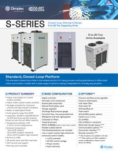 s series chiller, koolant koolers chiller, machine tool image, laser chiller, thermal management, 2-30 ton capacity chillers