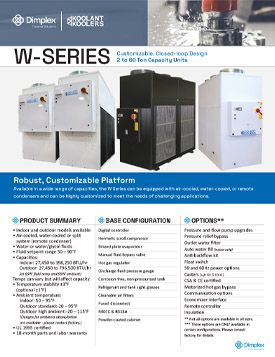 W-Series chillers, customizable chillers, industrial chillers, robust industrial chillers, outdoor chillers, indoor chillers, anti-backflow chiller, high uptime chillers