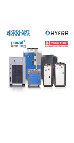 glen dimplex precision cooling division, koolant koolers, werner finley, riedel kooling, hyfra, industrial chillers graphic